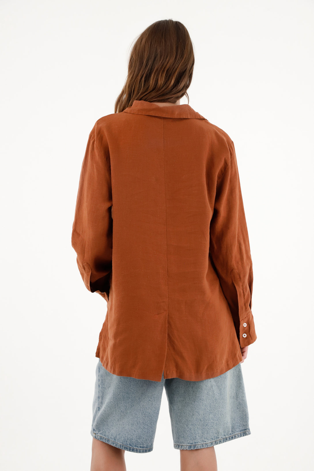 Women's 100% Linen Long-Sleeve Shirt