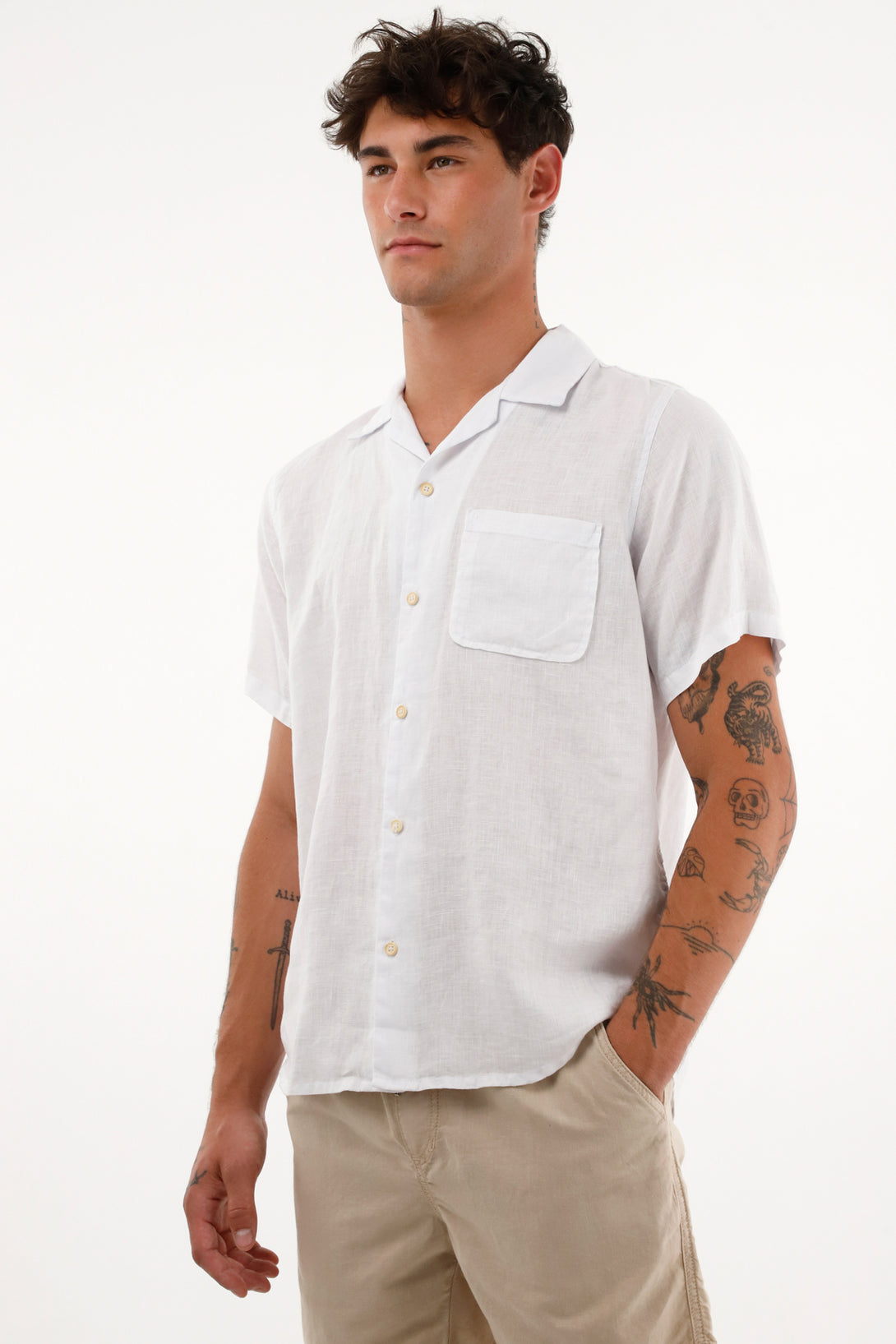 Camisa para hombre tennis, camisas entero manga corta