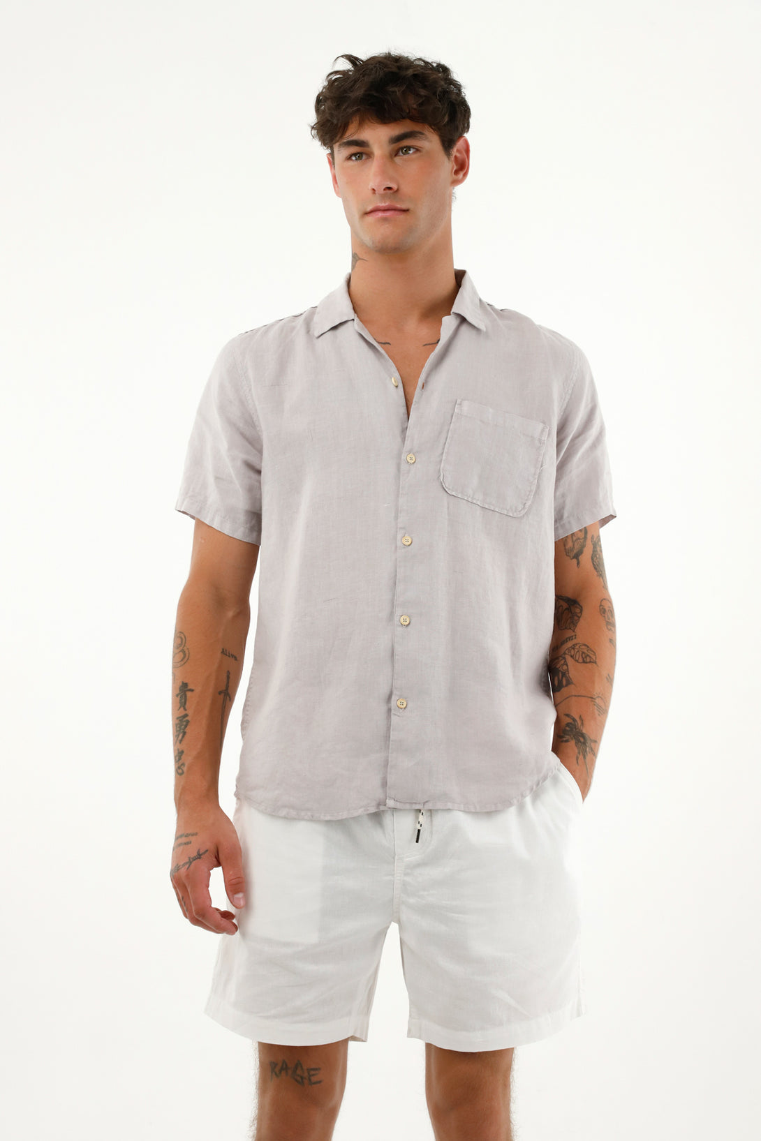 Men's TNS Shirt, Short Sleeve Dress Shirt