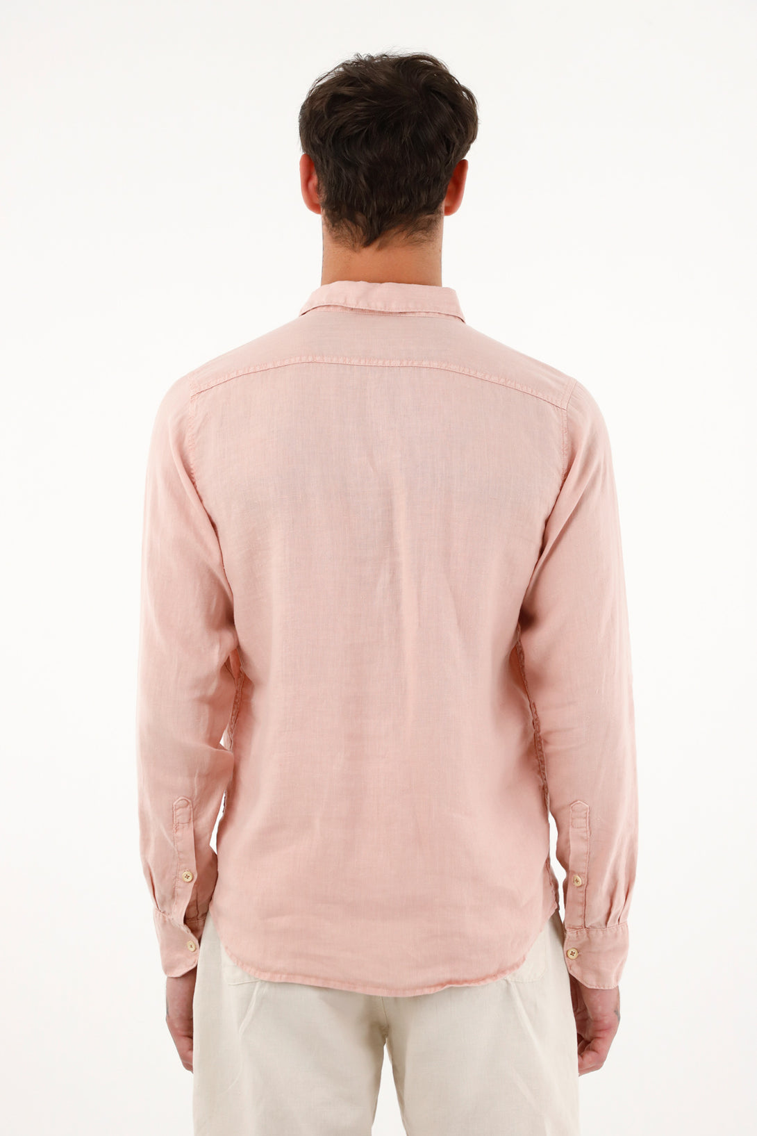 Men's 100% Linen Long-Sleeve Shirt