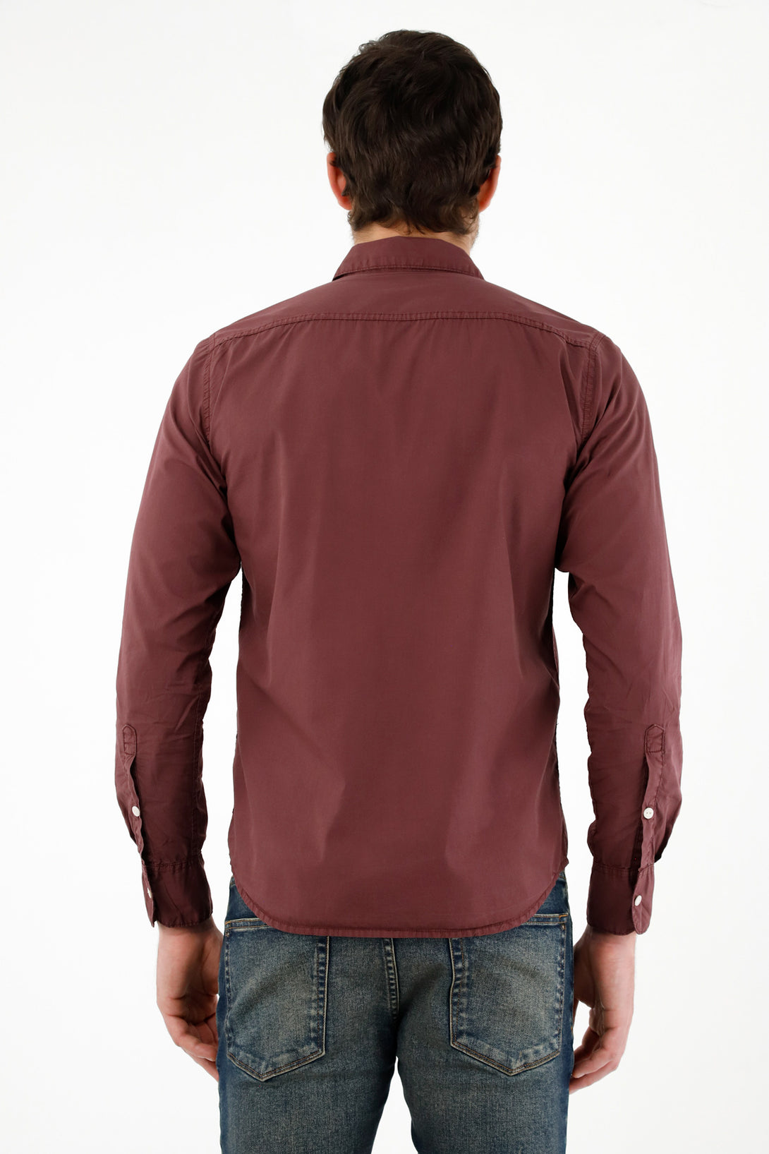 Men's 100% Cotton Long-Sleeve Shirt