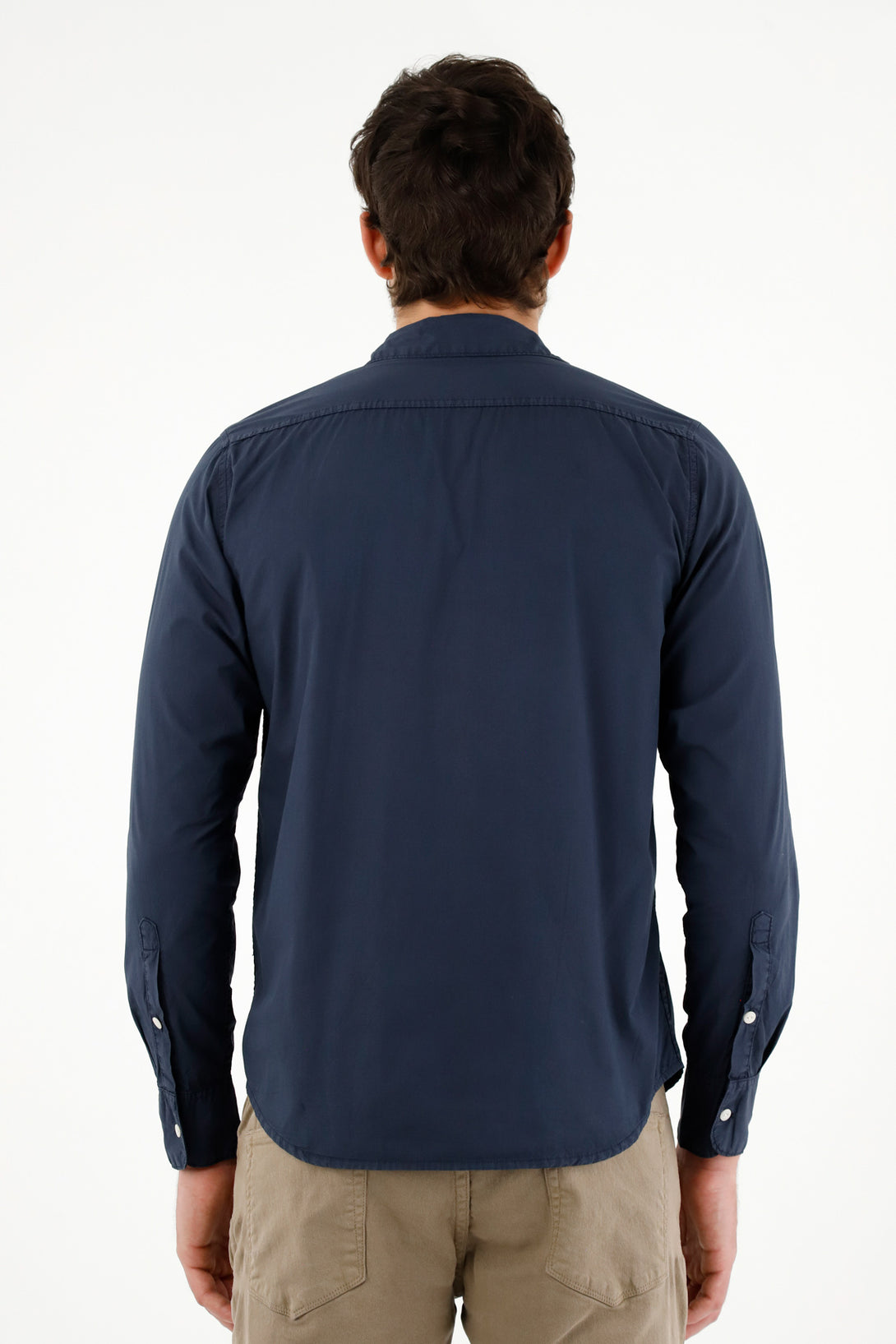 Men's Blue Long-Sleeve Shirt