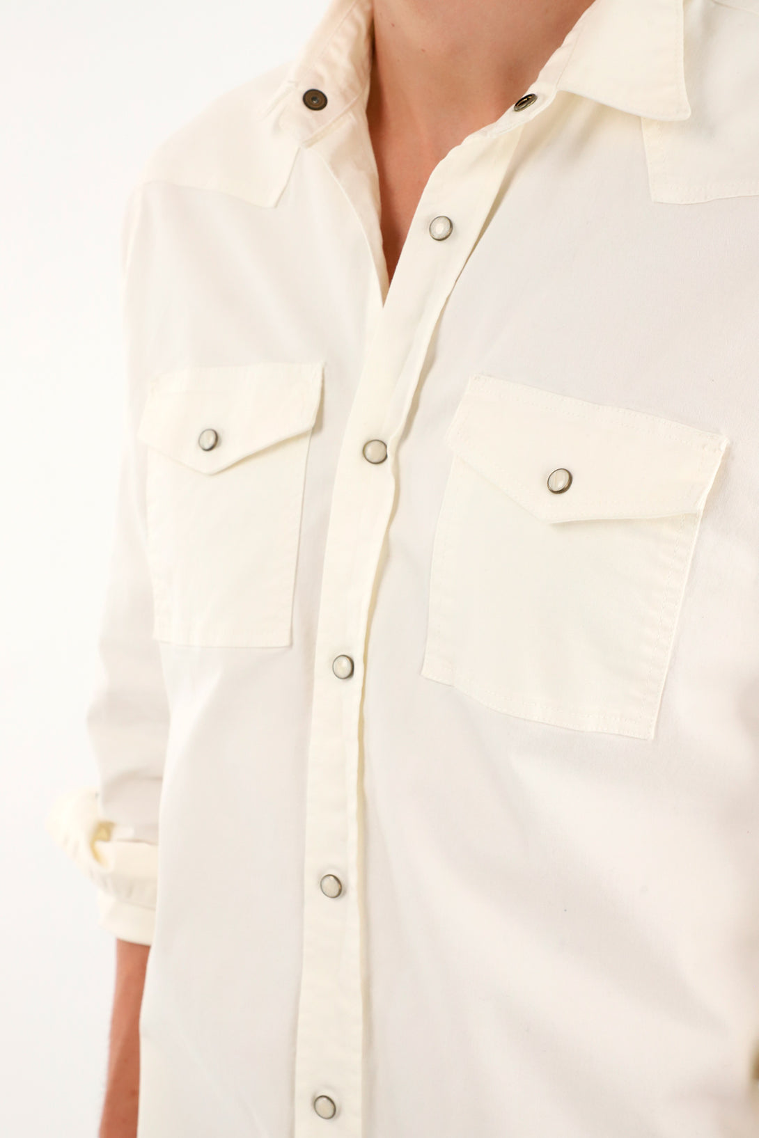 Men's long sleeve cream shirt