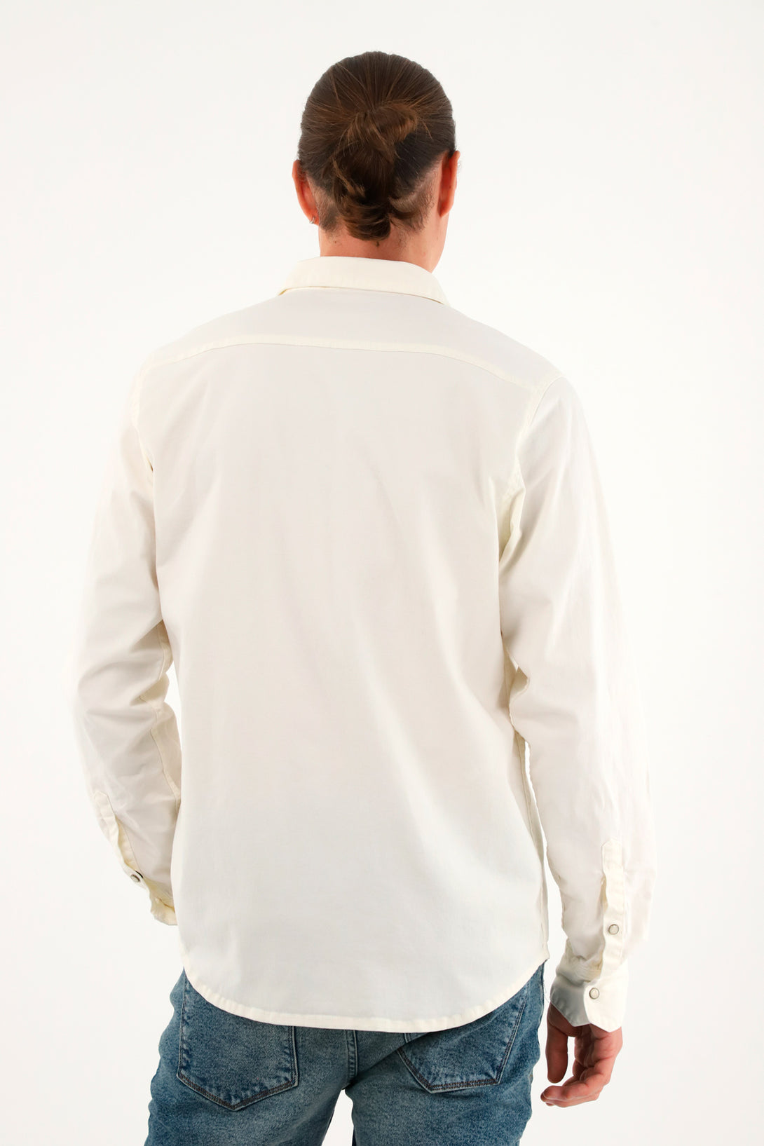 Men's long sleeve cream shirt