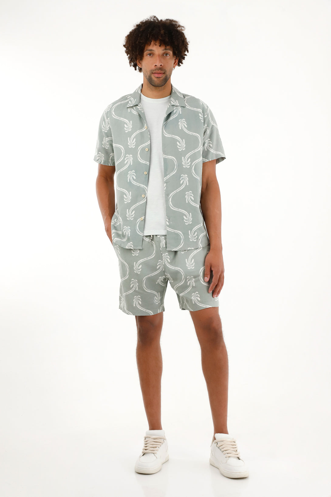 Men's palm print shirt