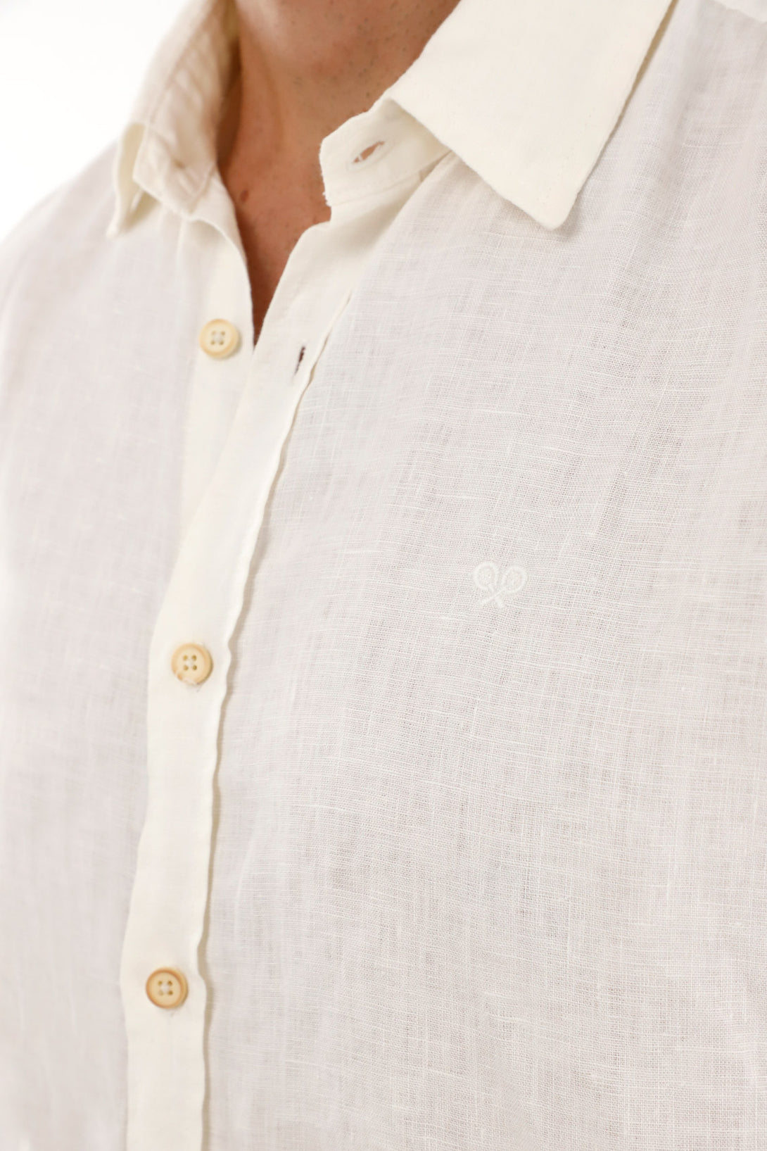 Men's Short Sleeve Shirt in 100% Raw Linen