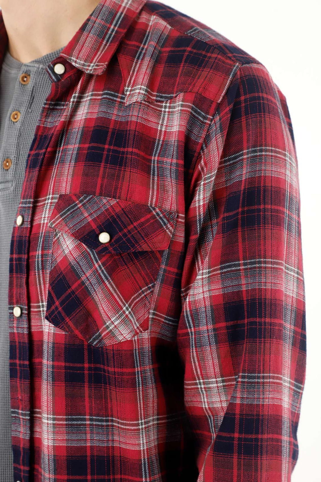 Men's red flannel shirt