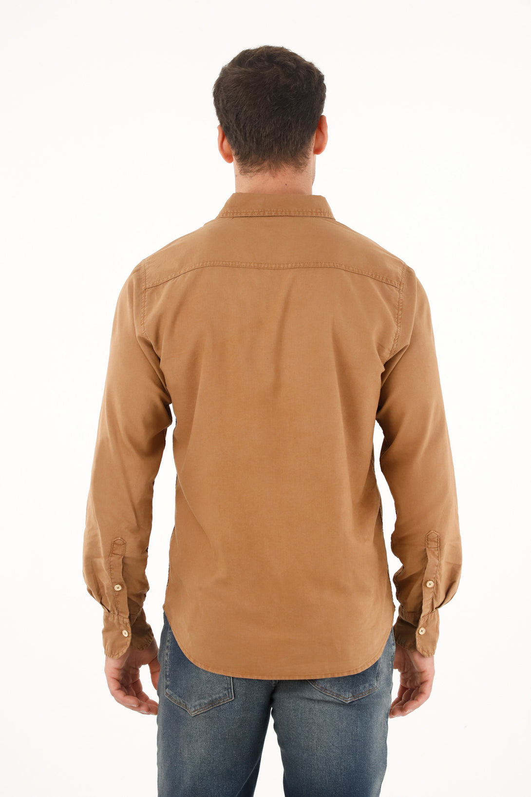 Men's Brown Shirt with Front Pockets