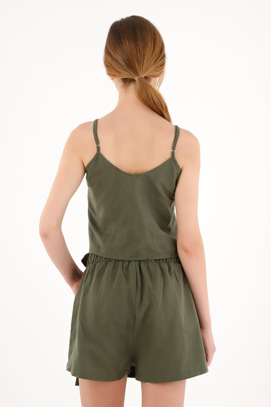 Women's Green Strappy Top