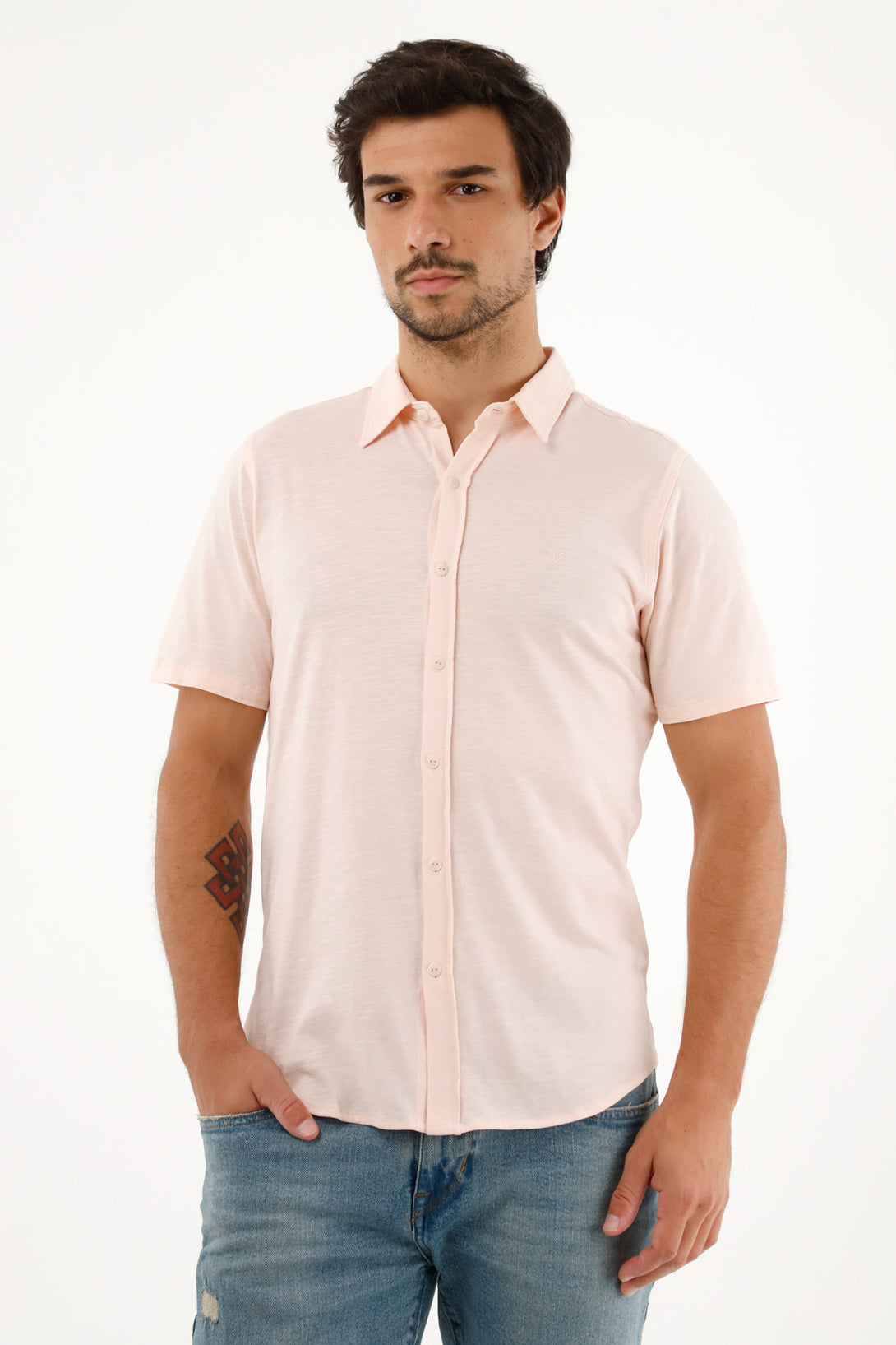 Men's 100% Cotton Pink T-Shirt