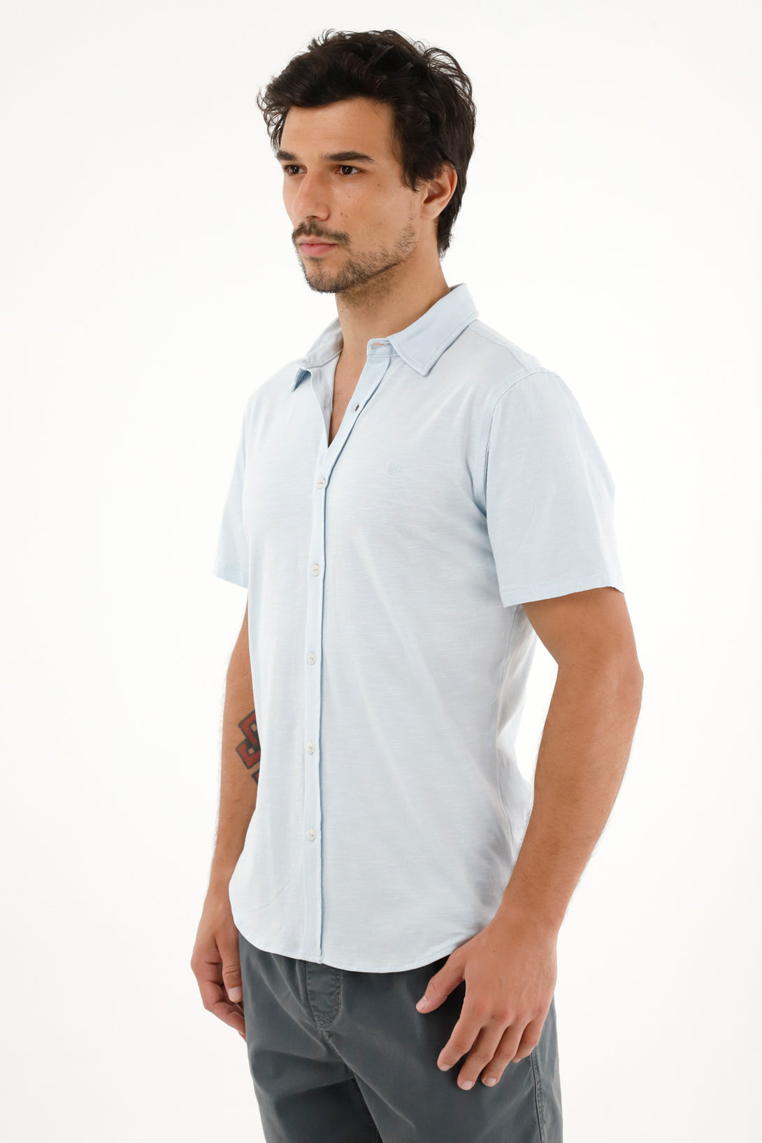 Men's 100% Cotton Blue T-Shirt