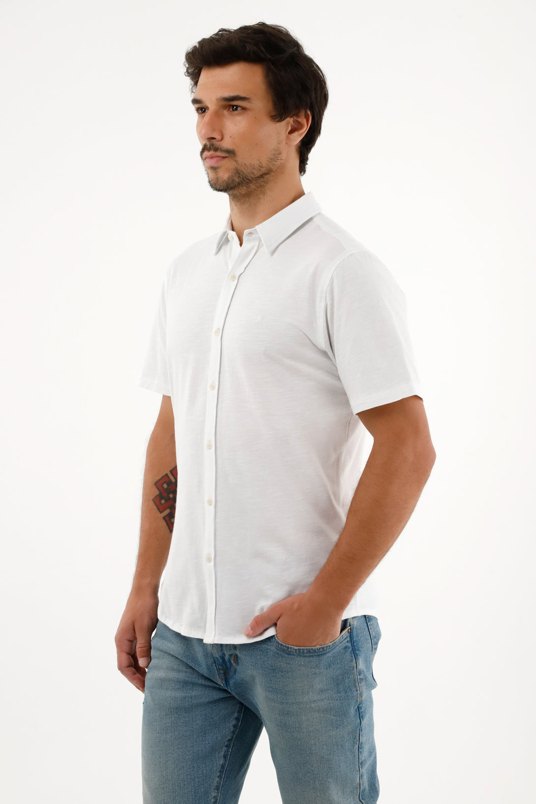 Men's 100% Cotton White T-Shirt