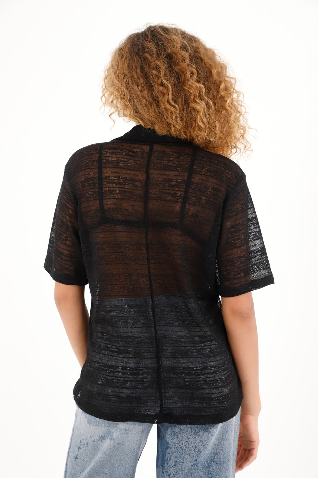 Women's Black Sheer Shirt