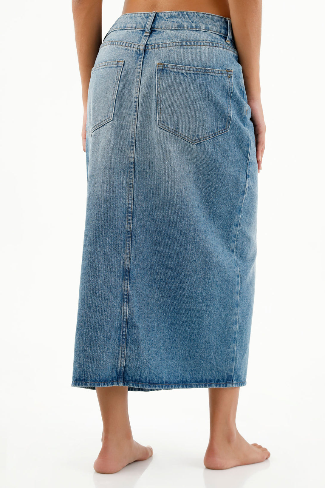 Women's Blue Cargo Skirt