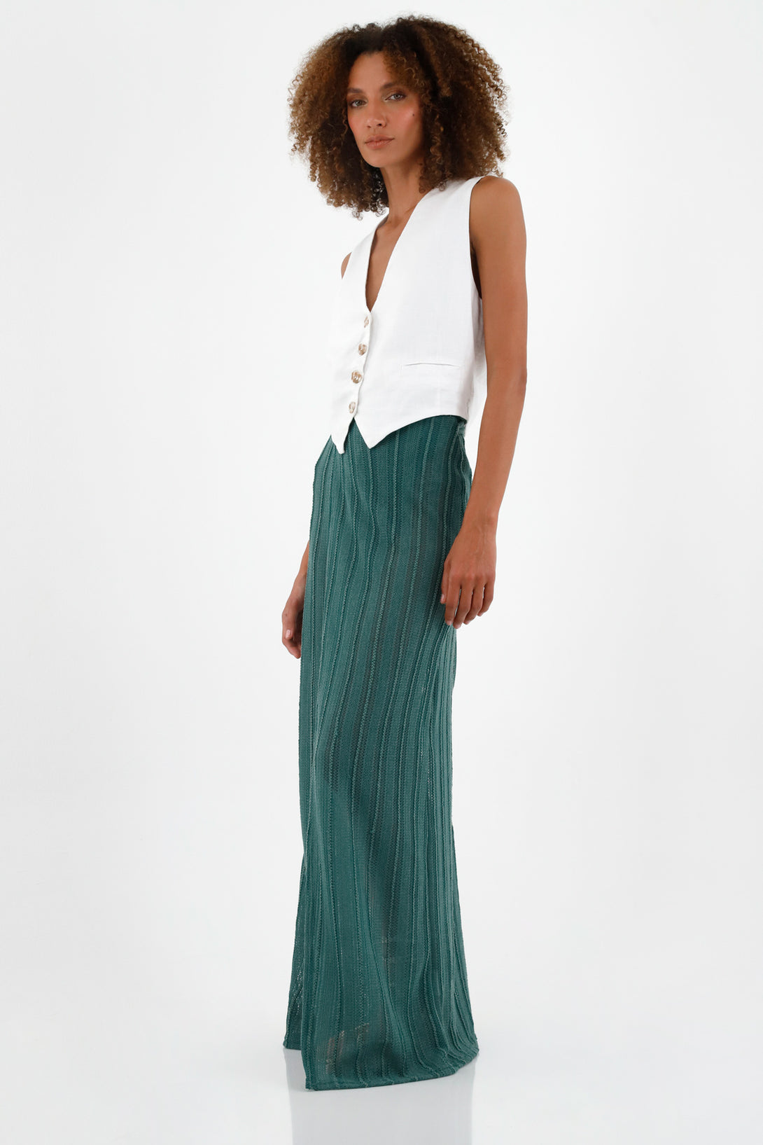 Women's Green Wrap Skirt