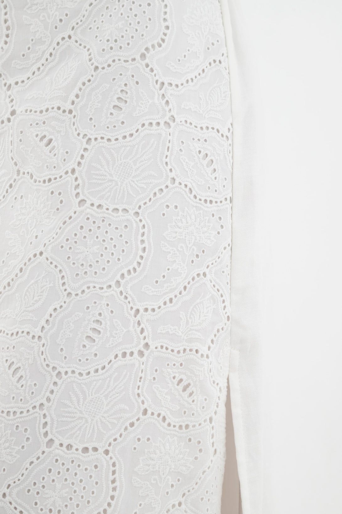 Women's White Eyelet Skirt