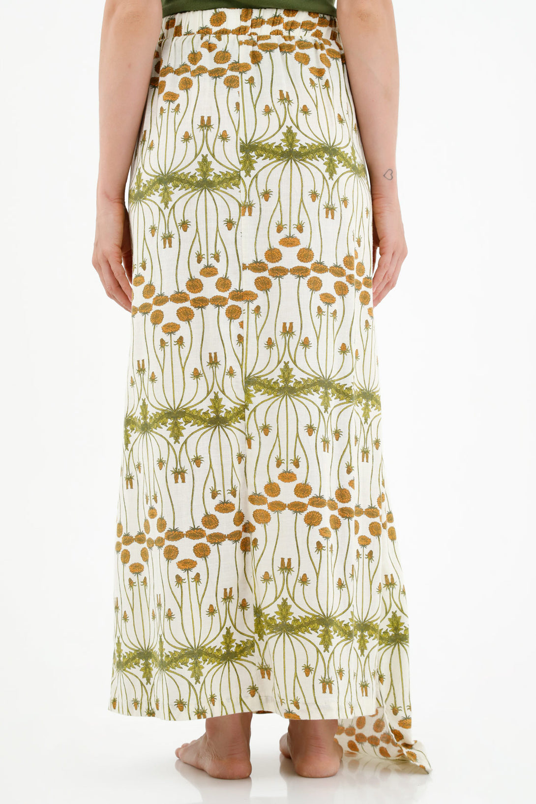 Women's Printed Skirt with Waist Adjustment