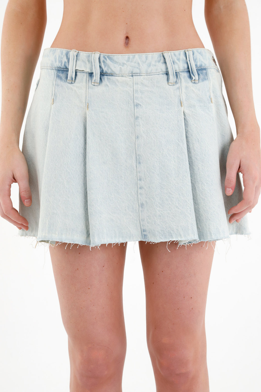 Women's Blue Pleated Skirt