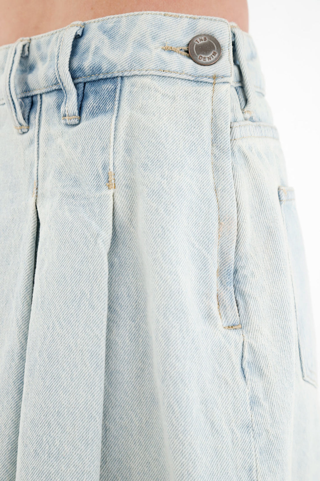 Women's Blue Pleated Skirt