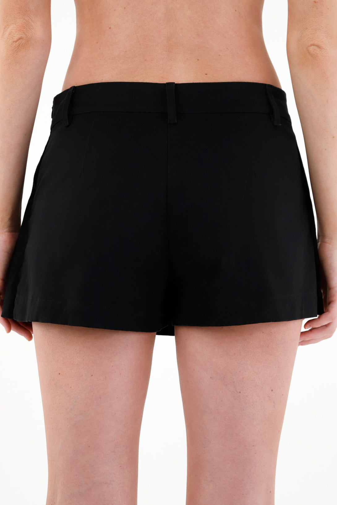 Women's Black Skort with Pleats