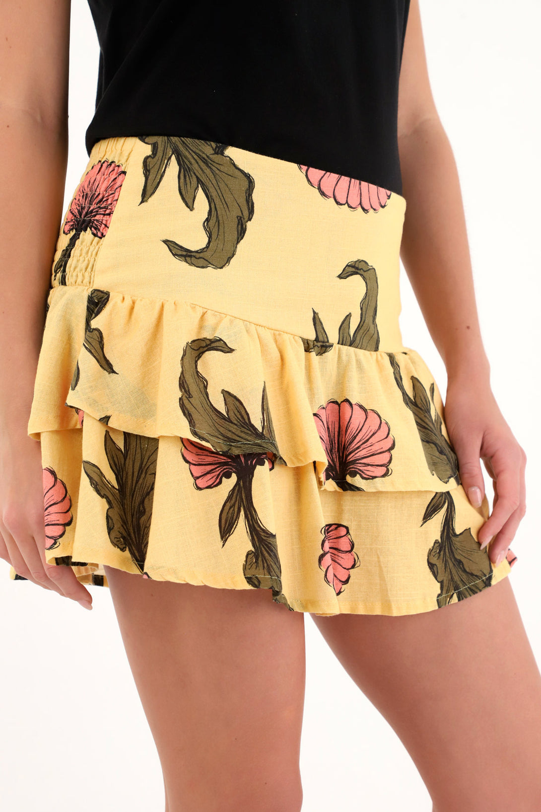 Women's Short Floral Print Skirt