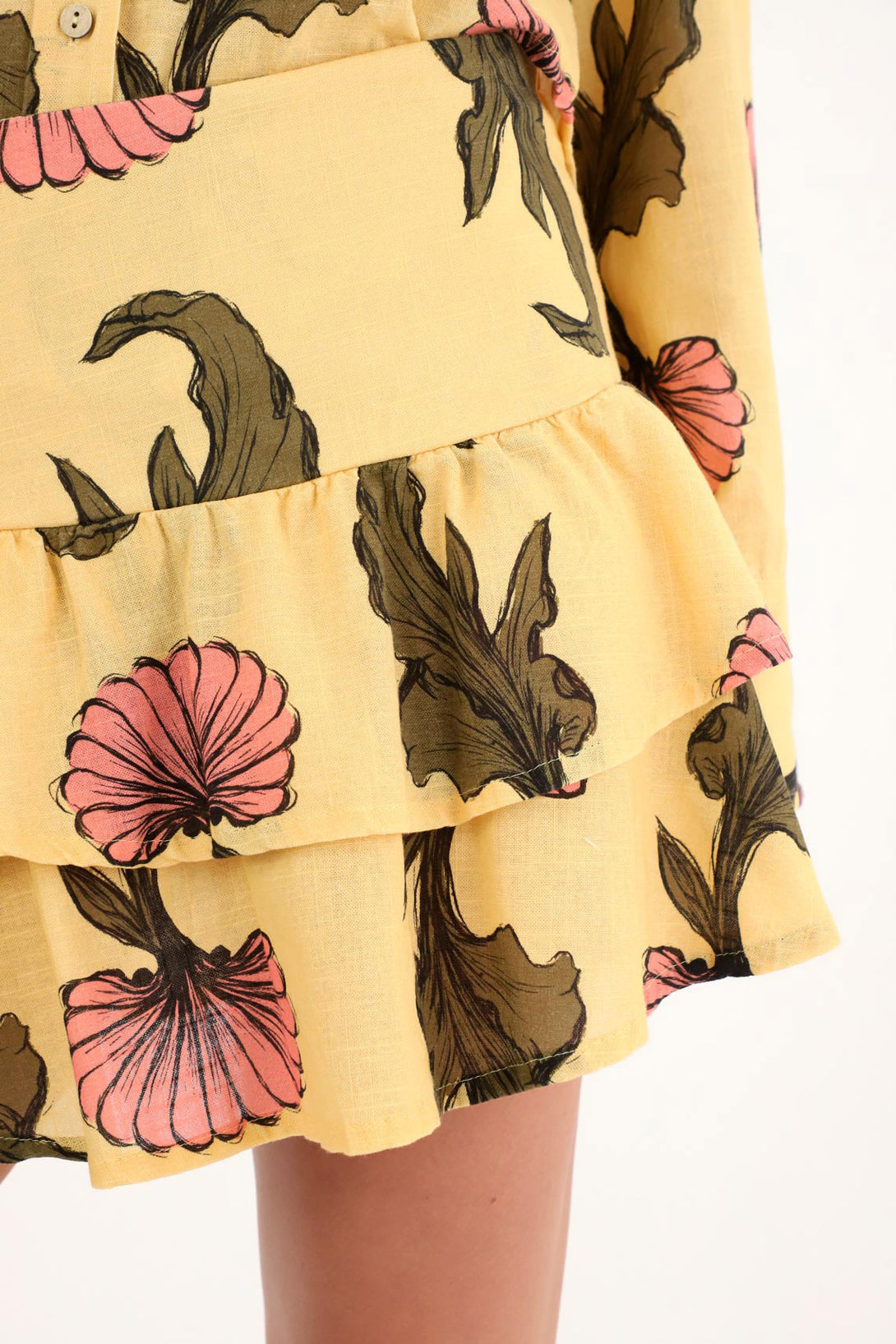 Women's Short Floral Print Skirt