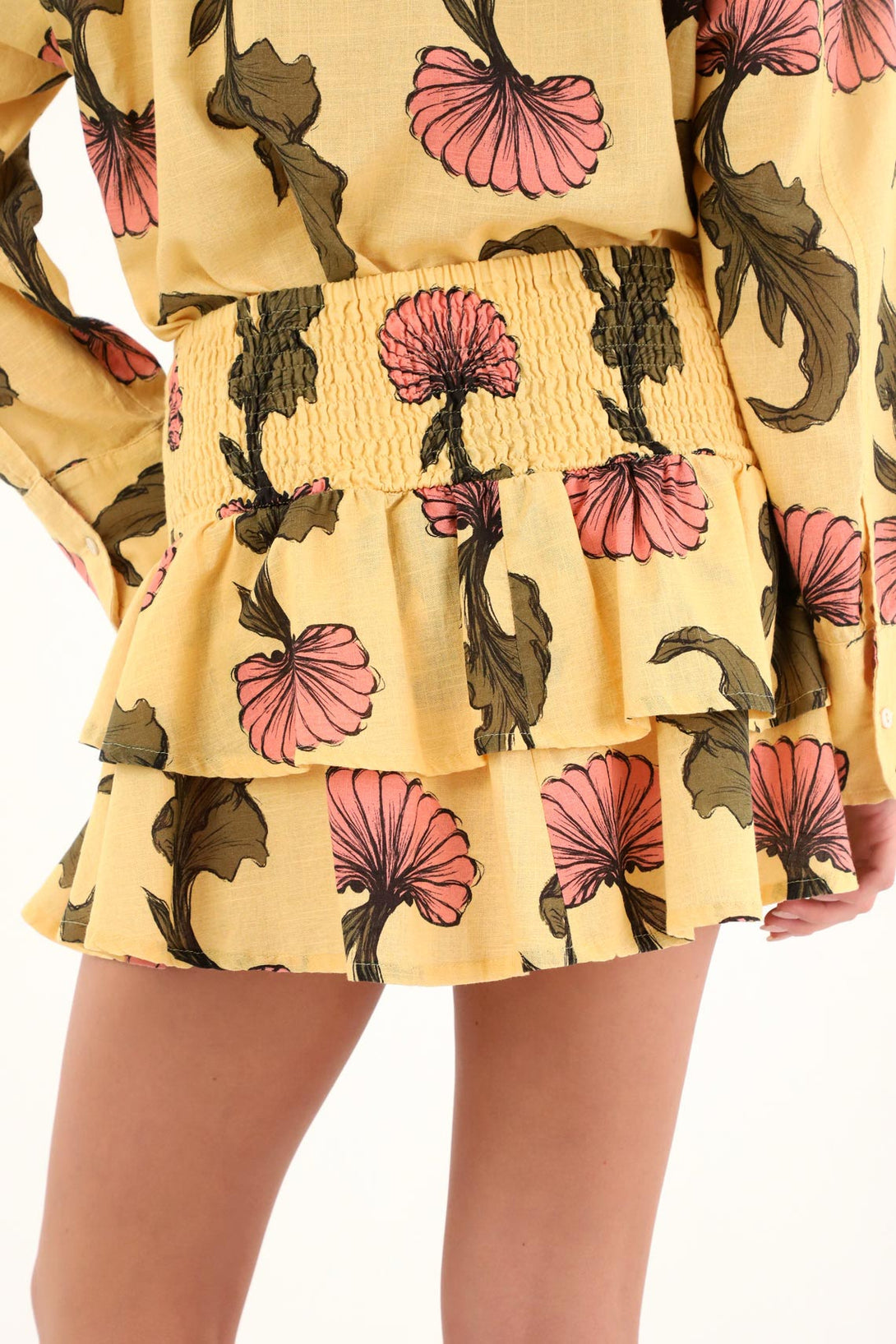 Women's Short Floral Print Skirt