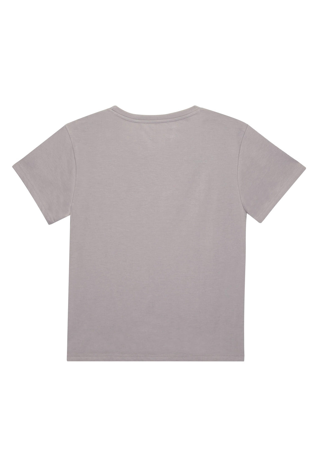 Camiseta básica Regular fit gris para mujer