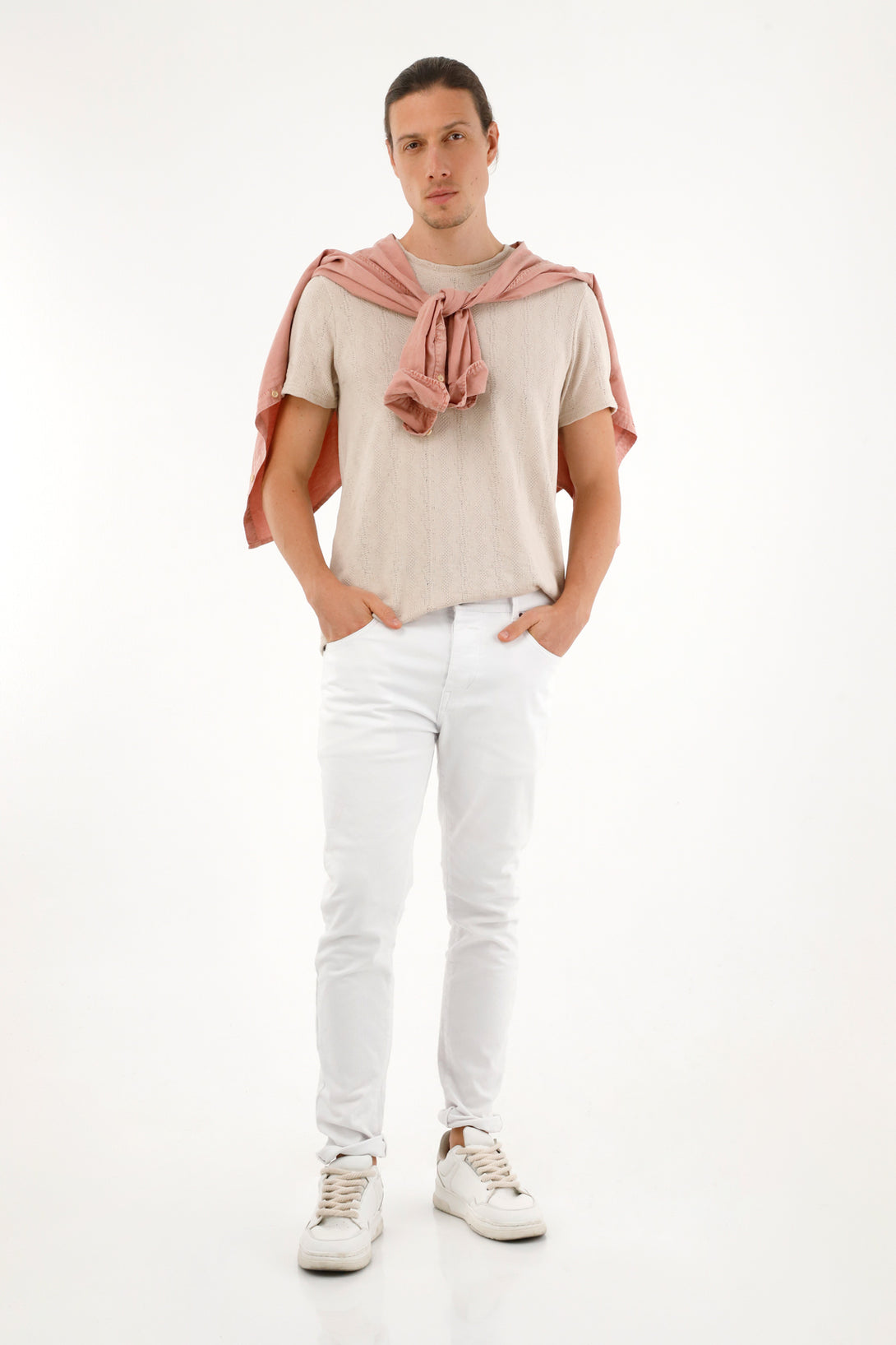 Pantalón Skinny blanco para hombre