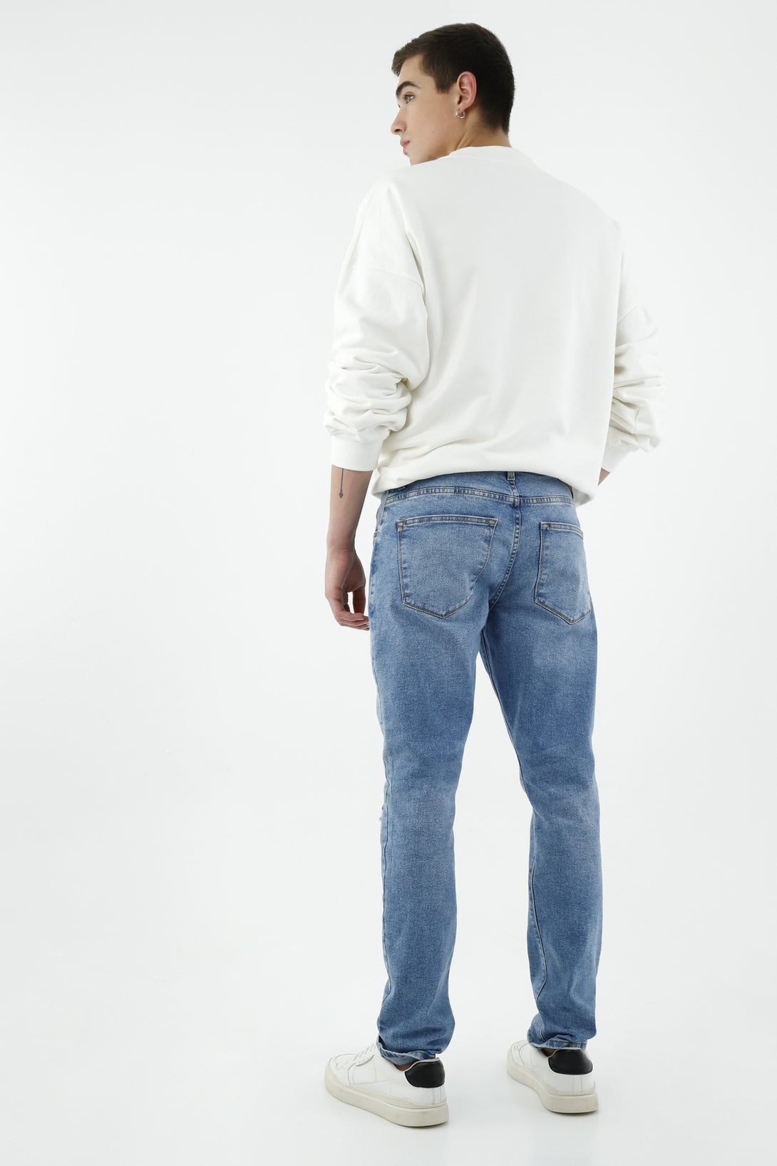 Men's Blue Distressed Jeans