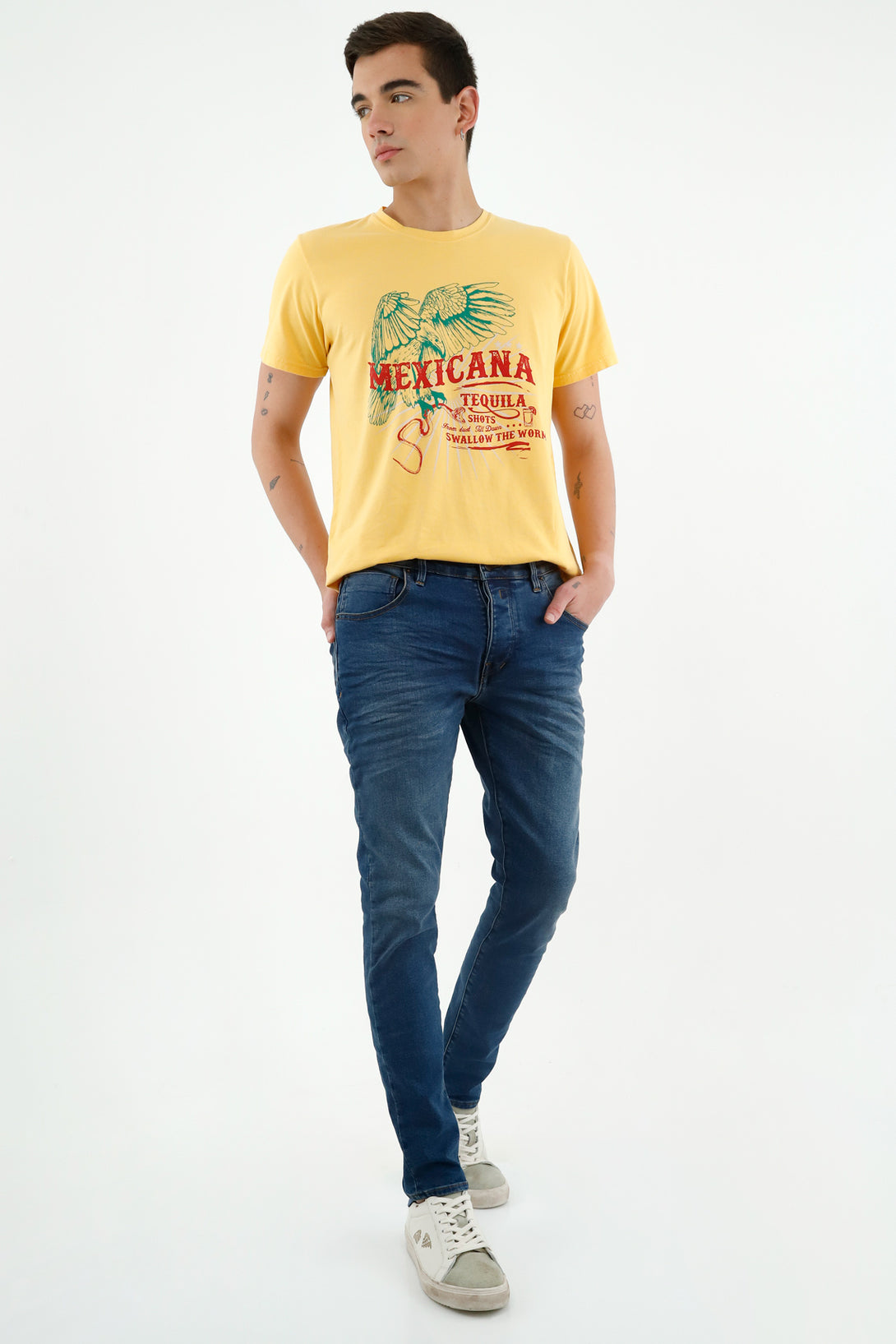 Jean Super Skinny azul para hombre