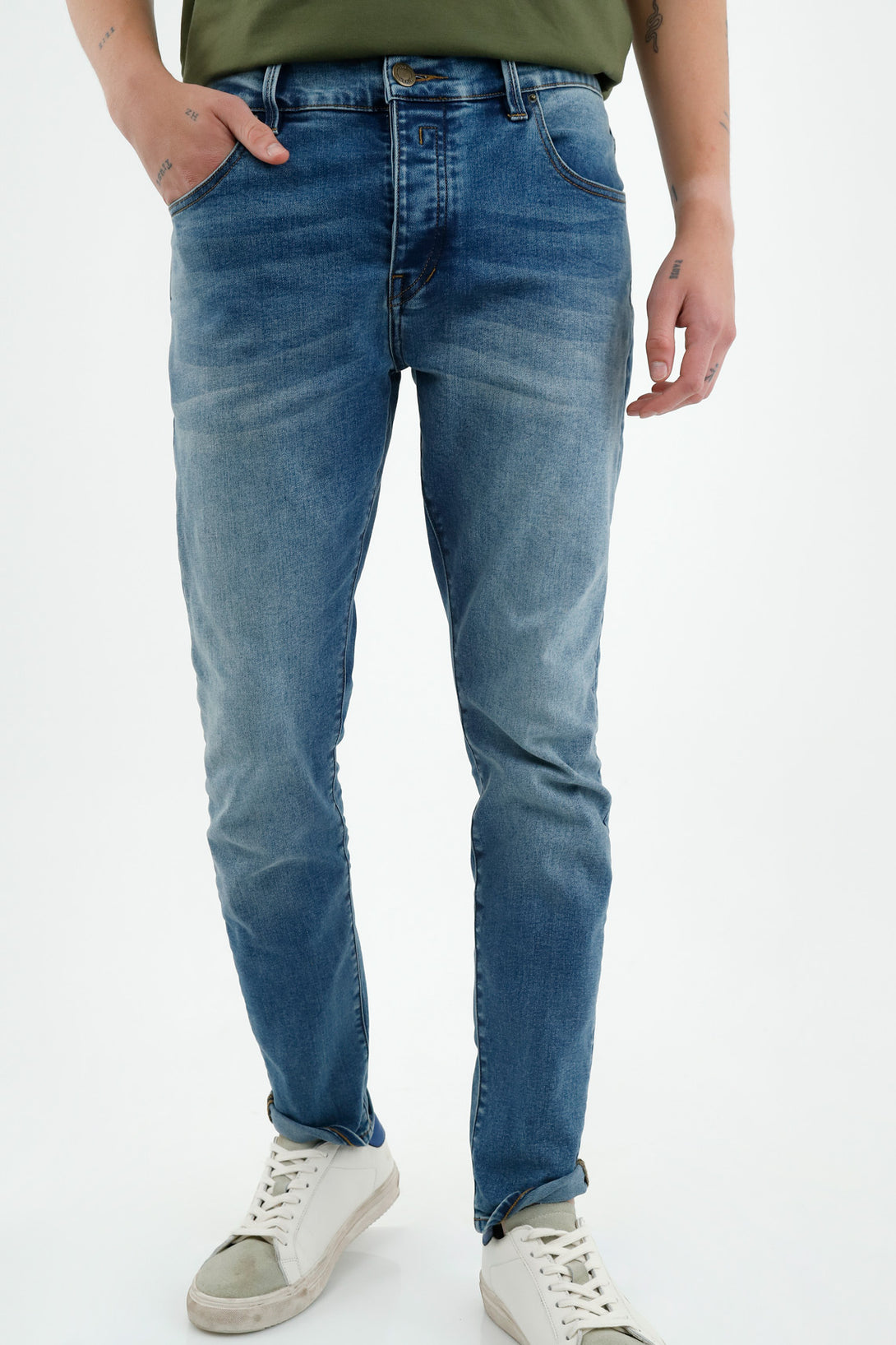 Jean Skinny azul medio para hombre