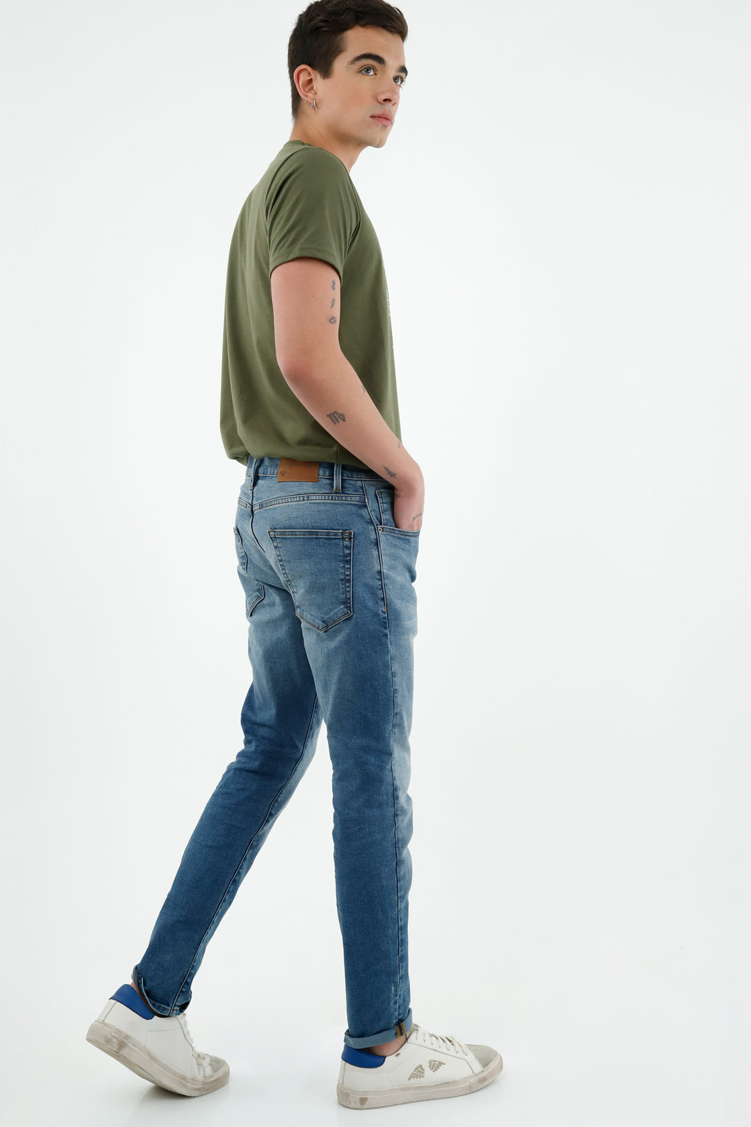 Jean Skinny azul medio para hombre