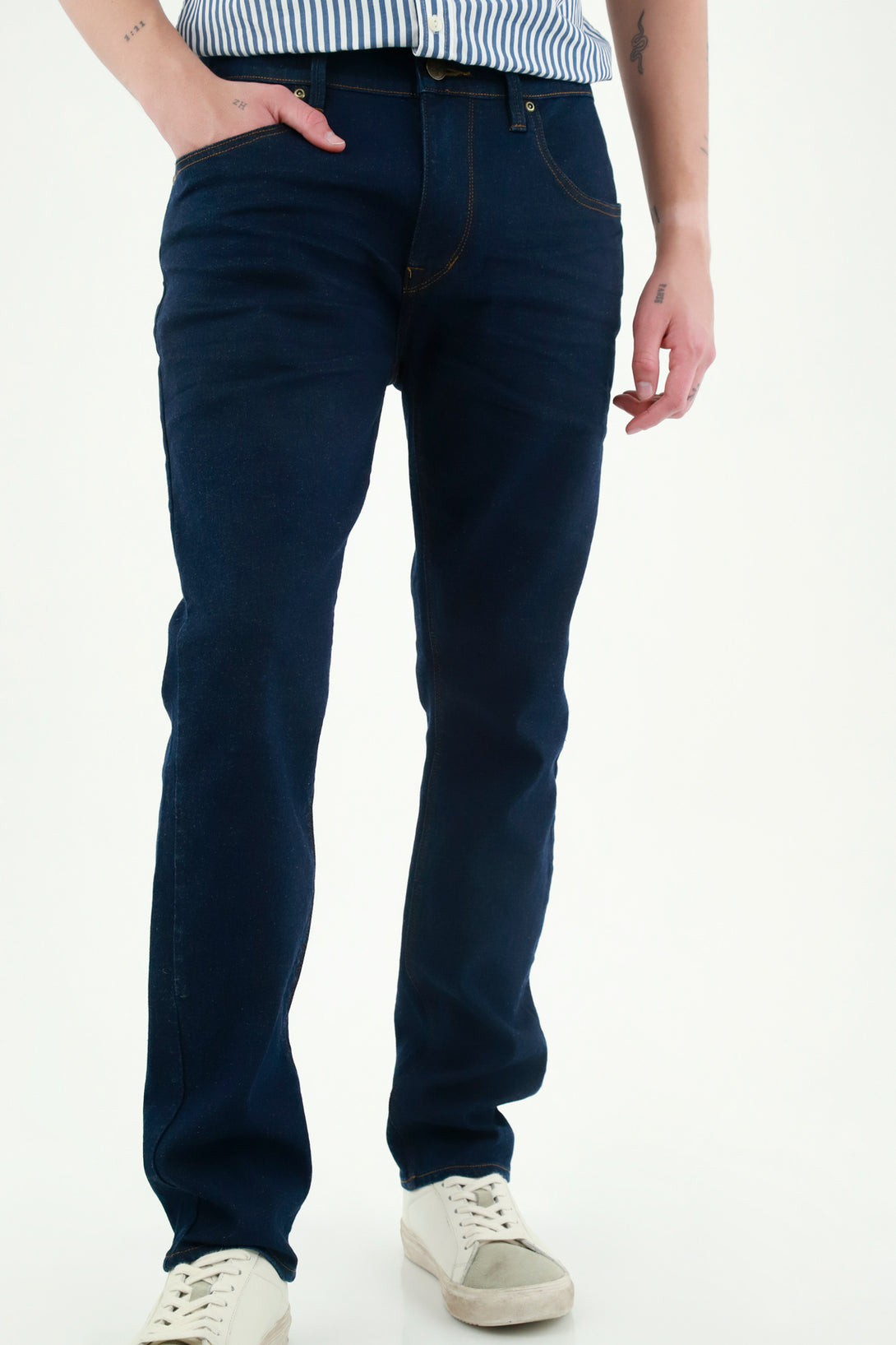 Jean Nudy azul para hombre