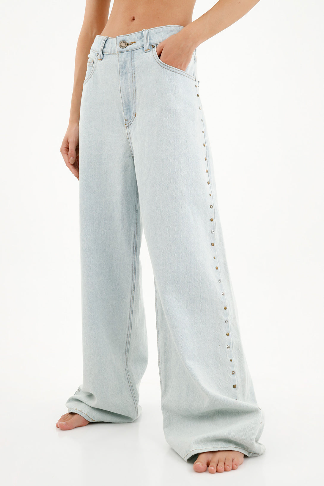 Jean azul Wide Leg para mujer