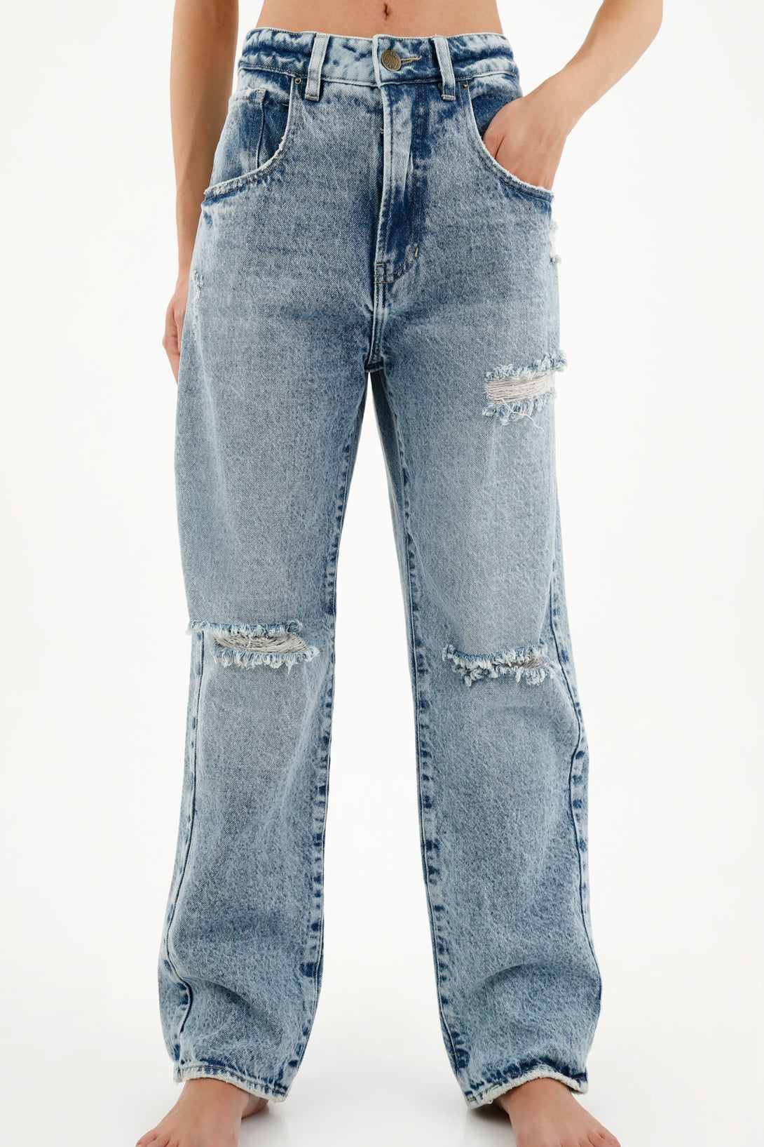 Women's Low-Rise Blue Jeans