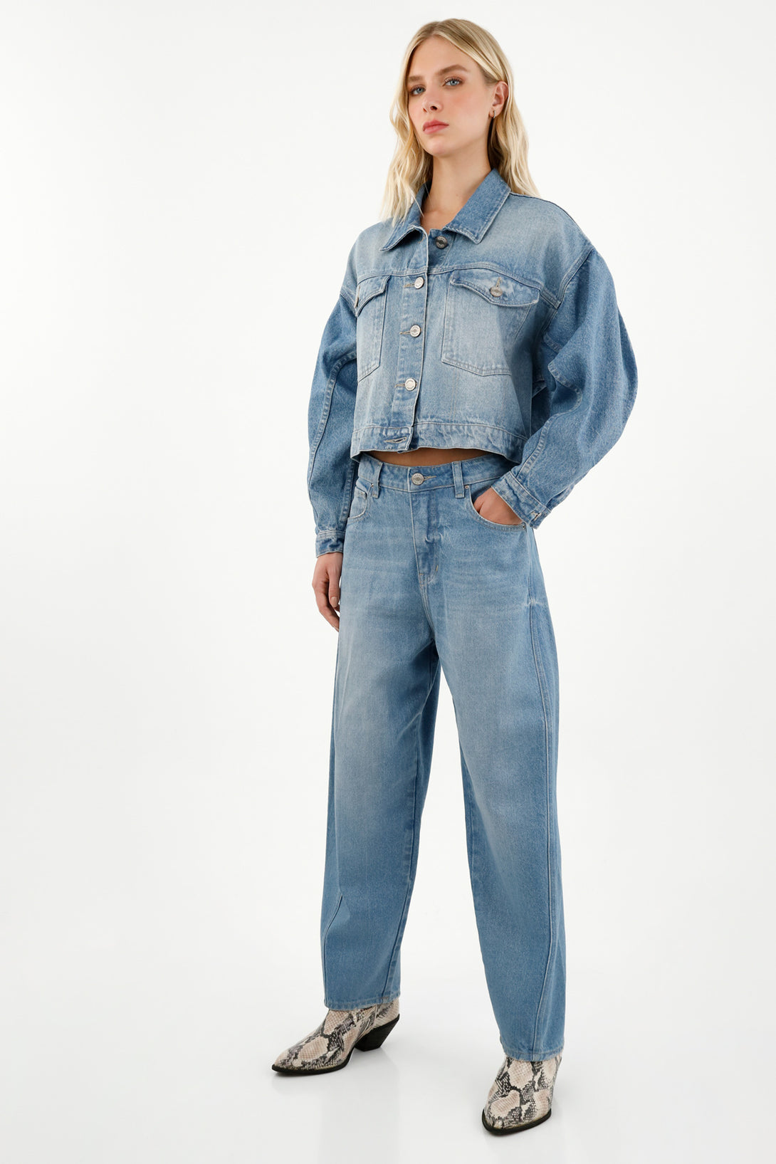 Jean Slouchy azul para mujer