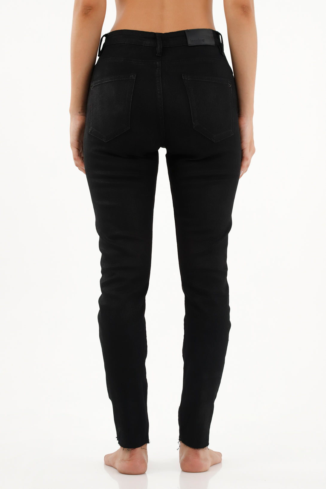 Women's Black Five-Pocket Jeans