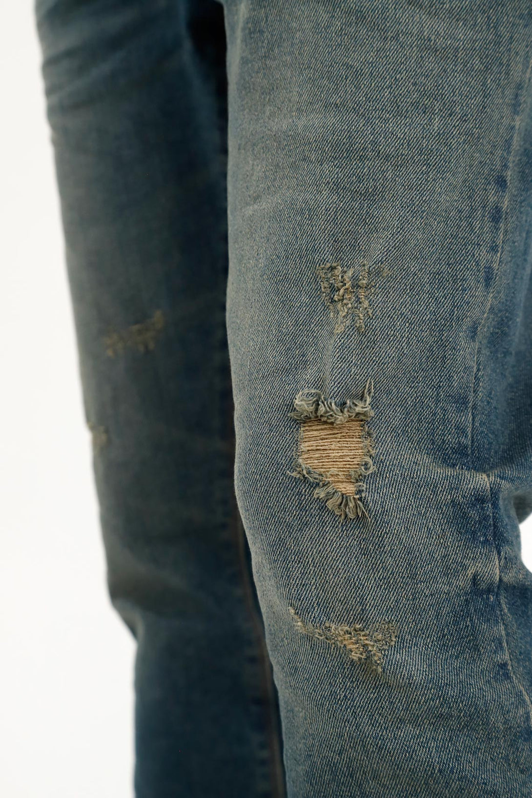 Men's Blue Distressed Nudy Jeans