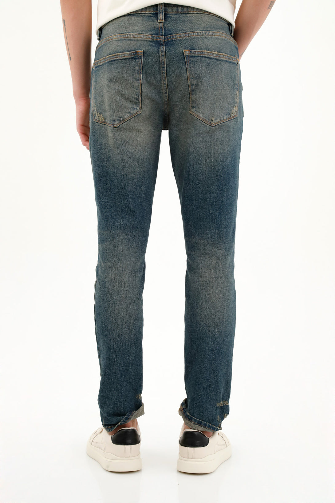 Men's Blue Distressed Nudy Jeans