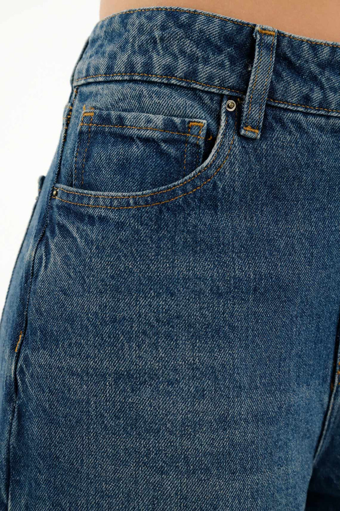 Women's Wide Leg Blue Jeans