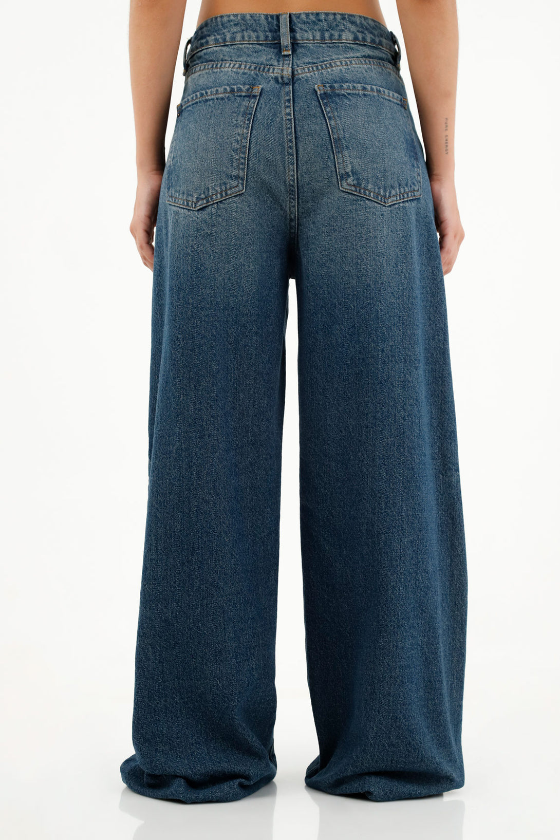 Women's Wide Leg Blue Jeans