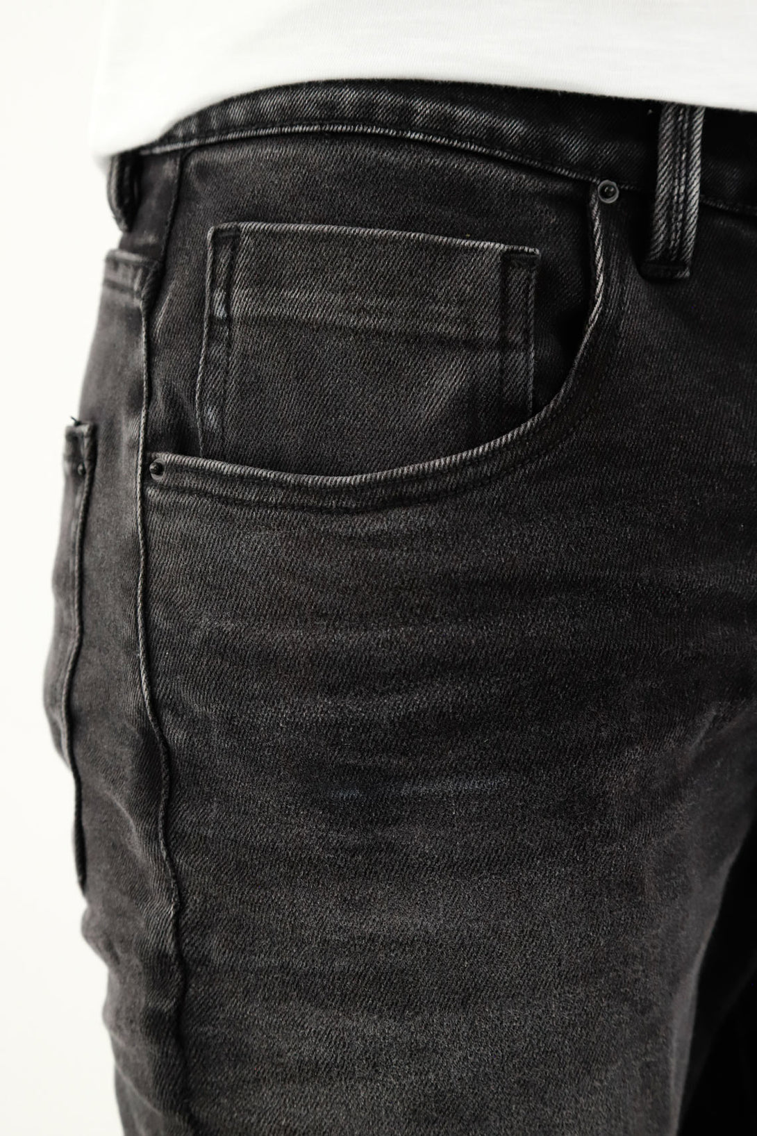 Jean Super Skinny negro para hombre