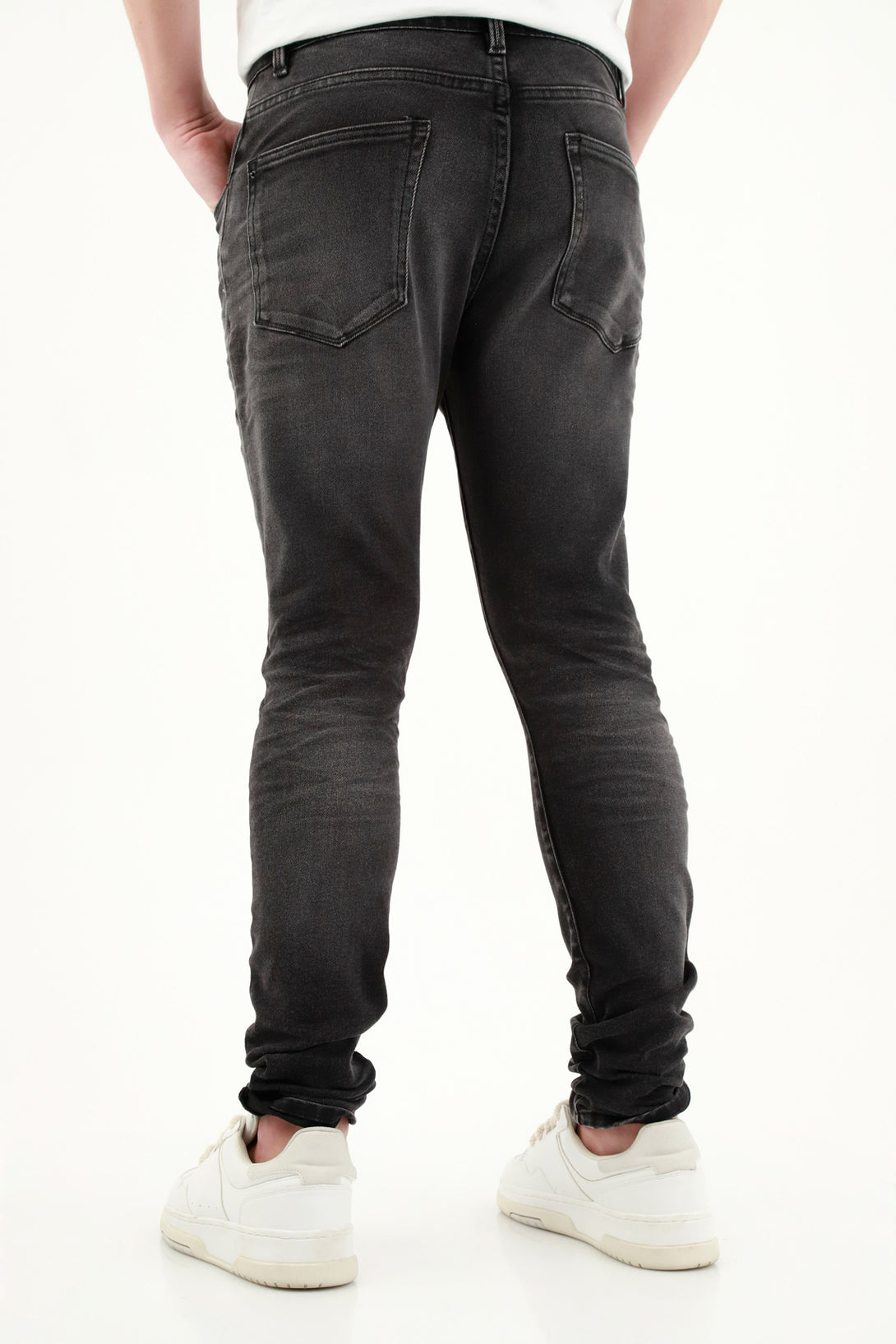 Jean Super Skinny negro para hombre