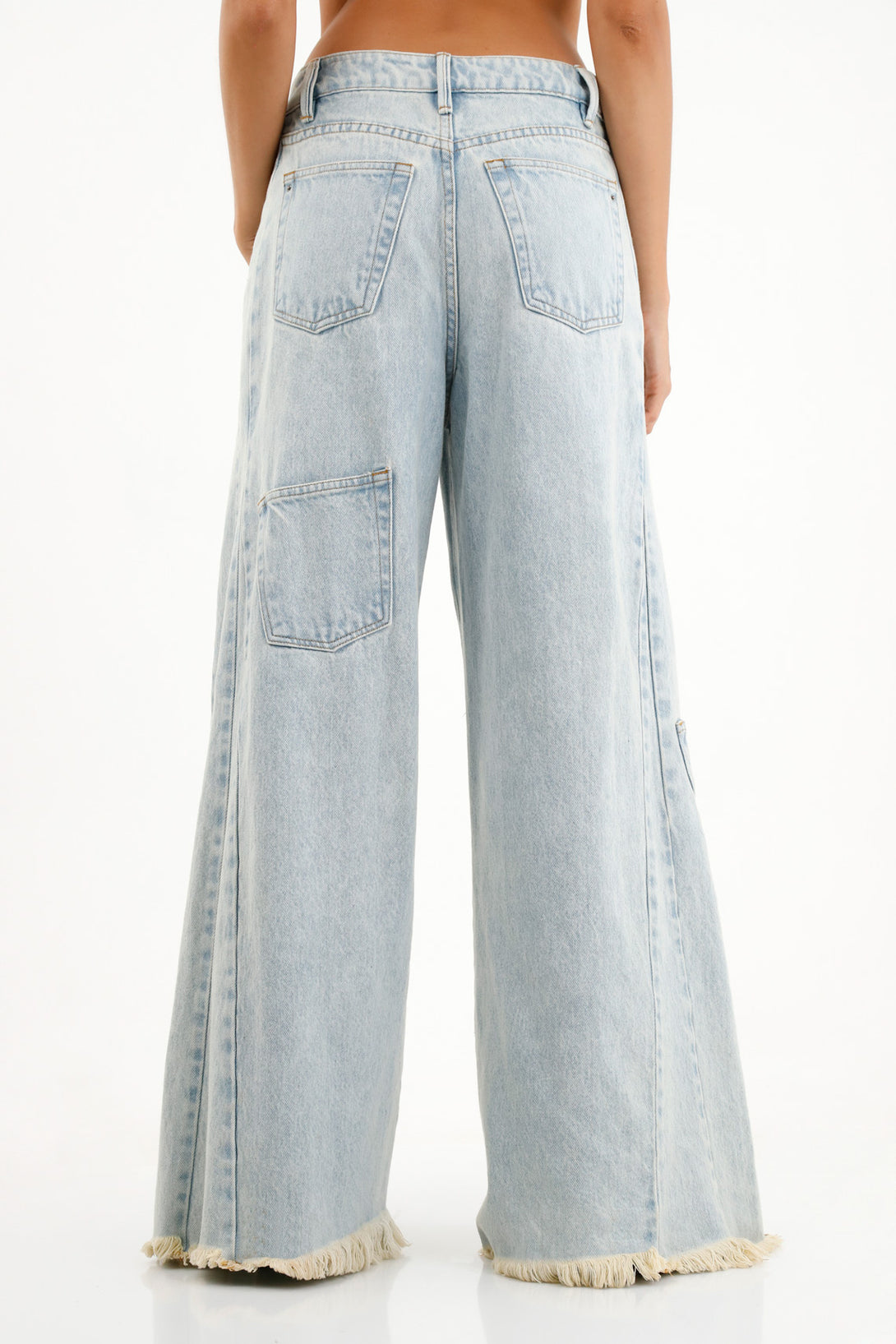 Women's Super Wide Blue Jeans