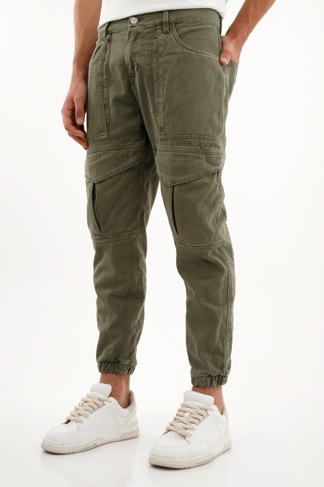 Jean tipo Jogger verde para hombre