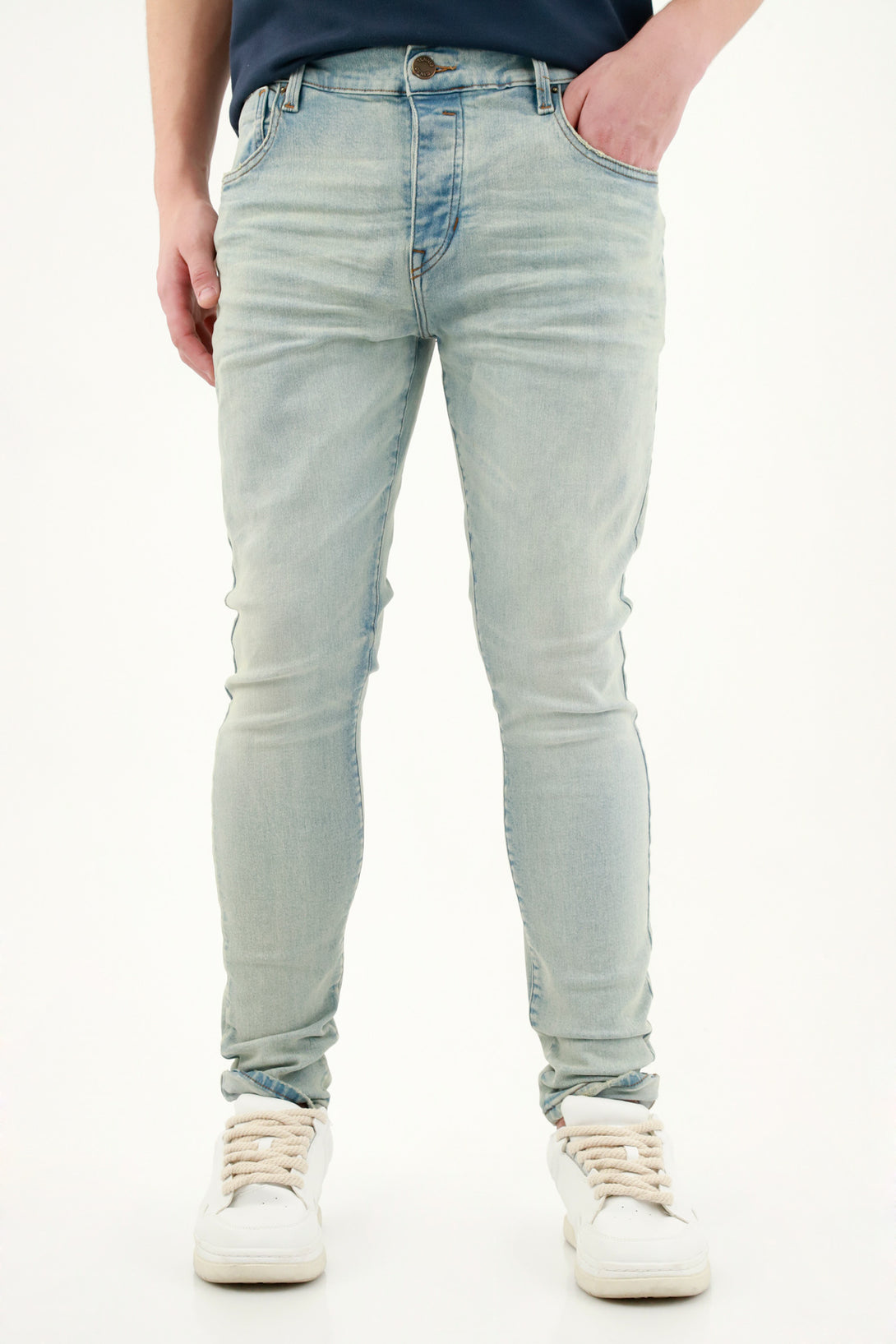 Men's Blue Distressed Jeans