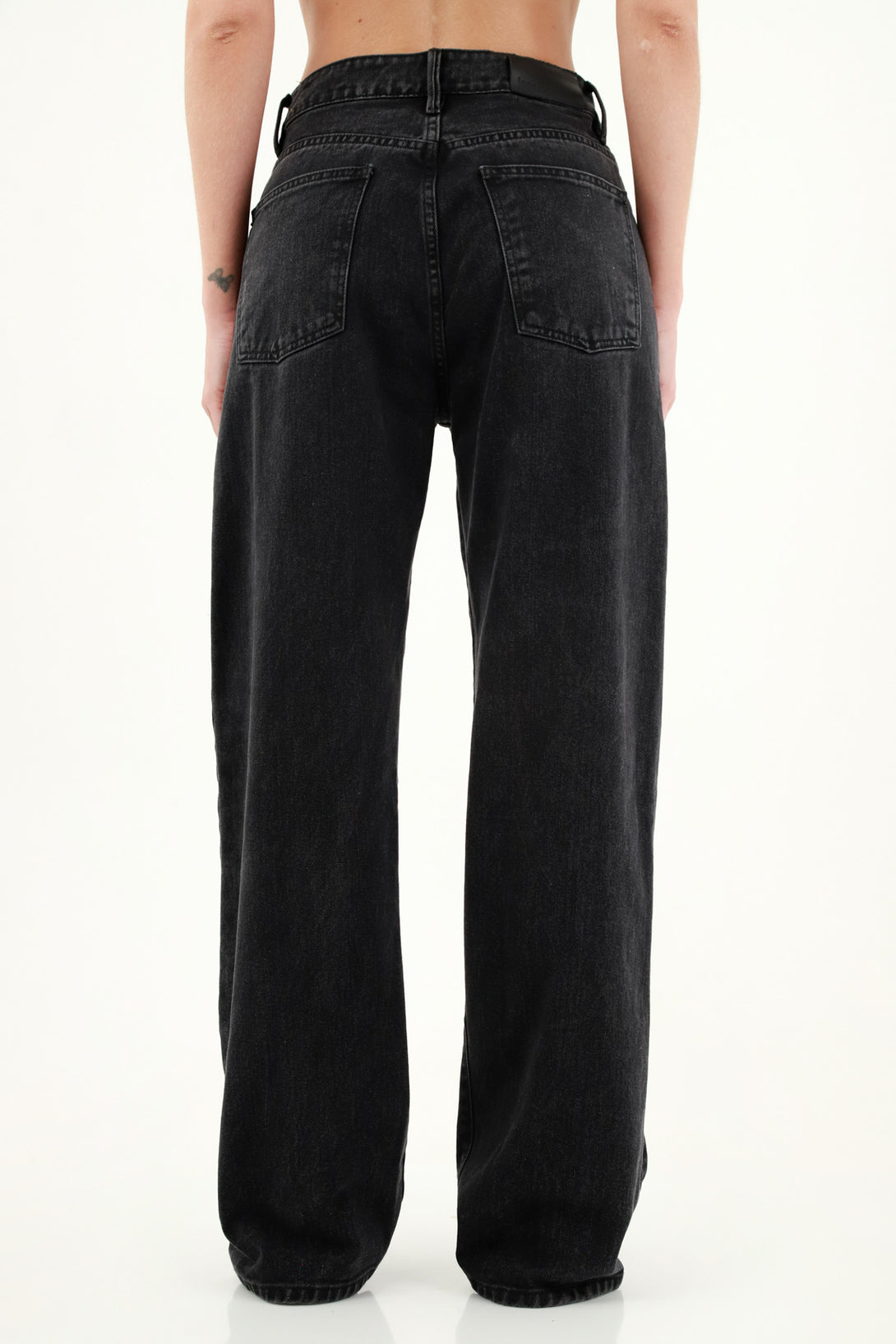 Women's Black Five-Pocket Jeans