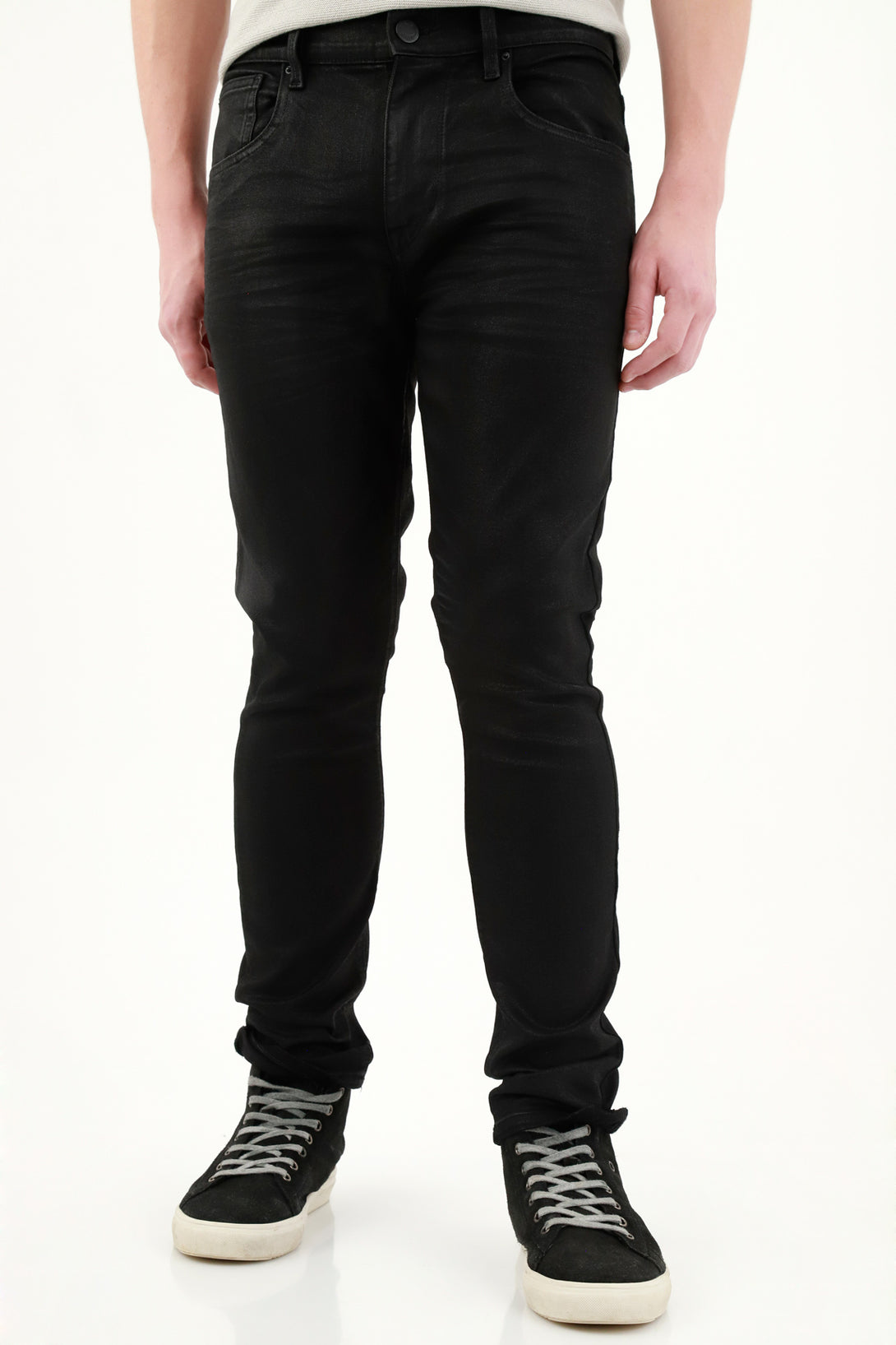 Men's Black Five-Pocket Jeans