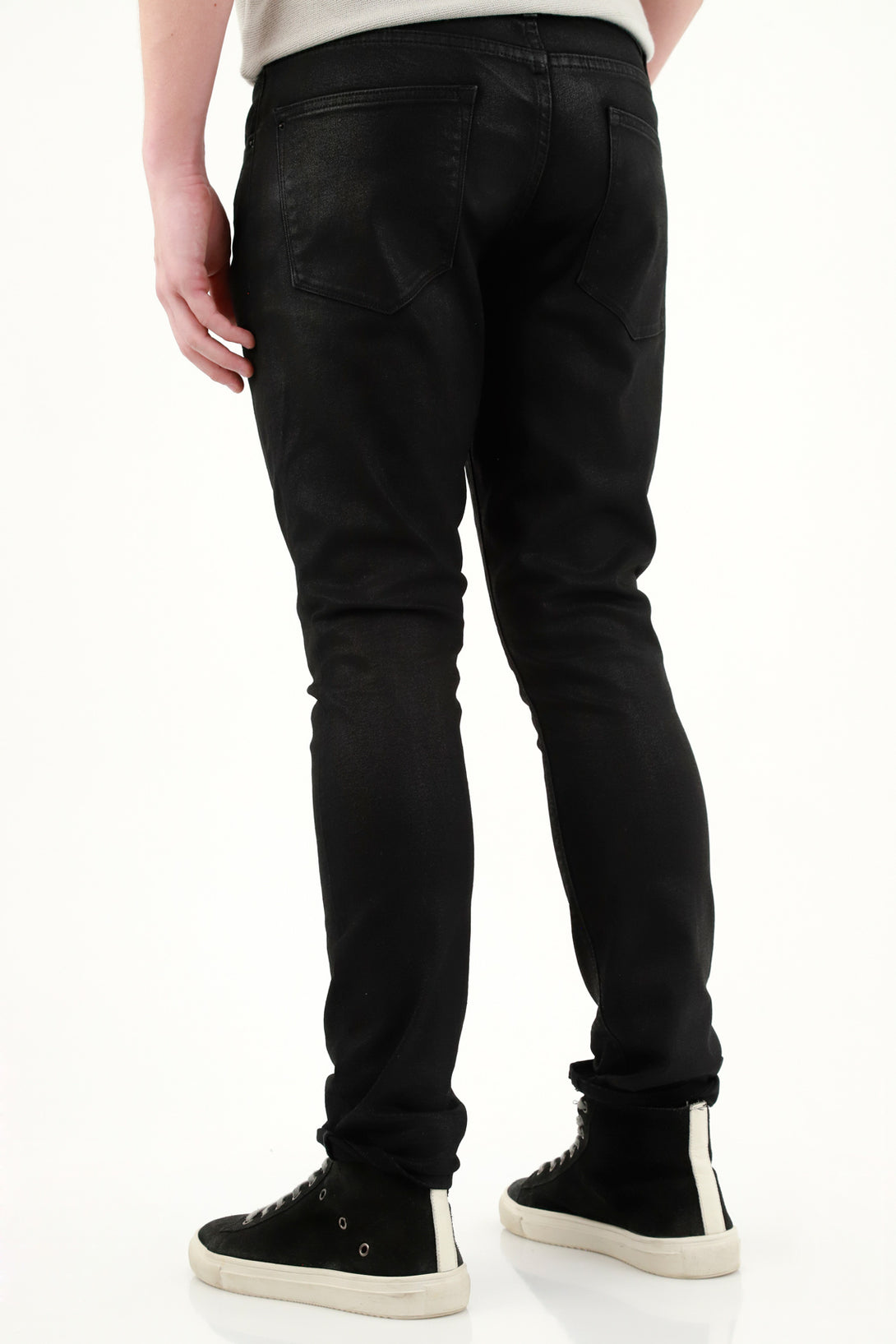 Men's Black Five-Pocket Jeans